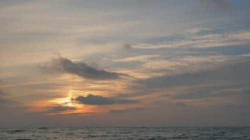 Sonnenuntergang, Wolken, Zeitraffer