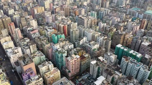 Top view of Hong Kong city
