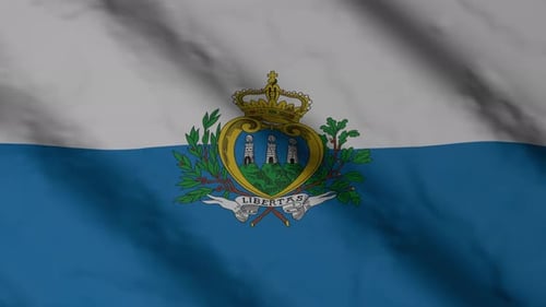 Realistic Waving San Marino National Flag Animation
