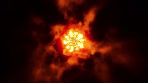 Abstract Fiery Energy Core Loop Background