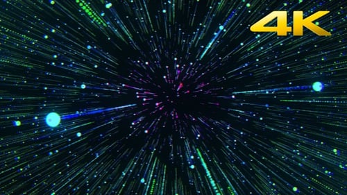 Abstract Futuristic Hyperspace Wormhole Data Tunnel Background