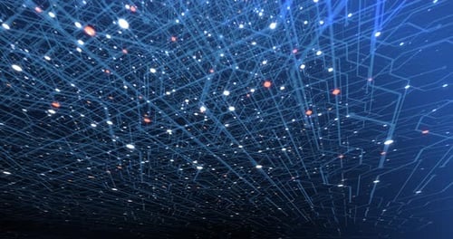 4K seamless loop of print circuit technology cyber and futuristic concept.