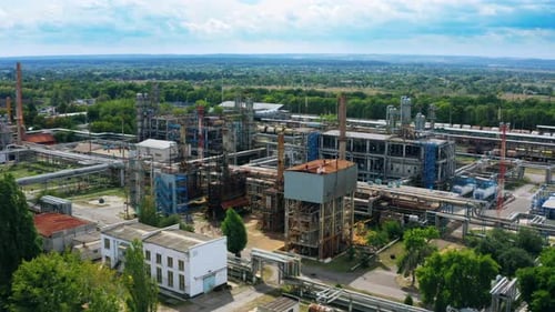 Industry Zone Factory Technology Pump Area Chimney