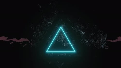 Futuristic Neon Triangle Particle Reveal