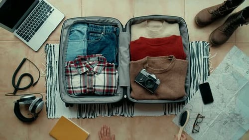 Packing Suitcase for Trip