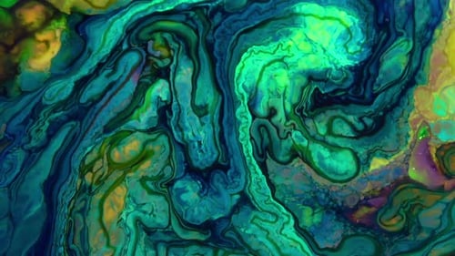 Swirling Abstract Colors Flowing Across Screen