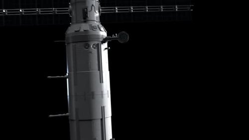 un vaisseau spatial se déplace dans l'espace. Canal Alpha