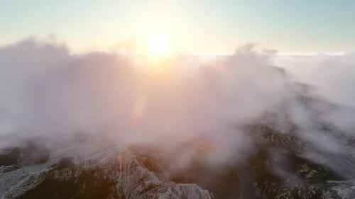 Mountain and High Clouds
