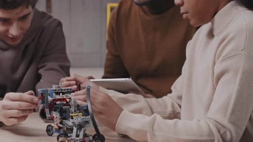 Black Girl At Robotics Class