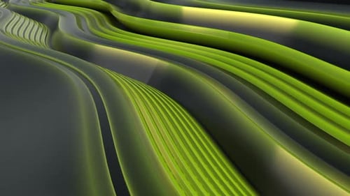 Green Wave Background