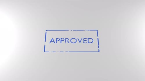 Retro Animated Approved Stamp Mark Reveal