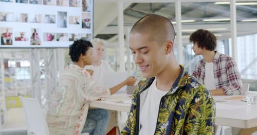 Creatives working in a modern office