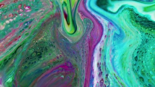 Abstract Ink Swirls with Vibrant Color