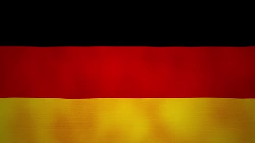 Realistic Waving German Flag Seamless Loop Animation