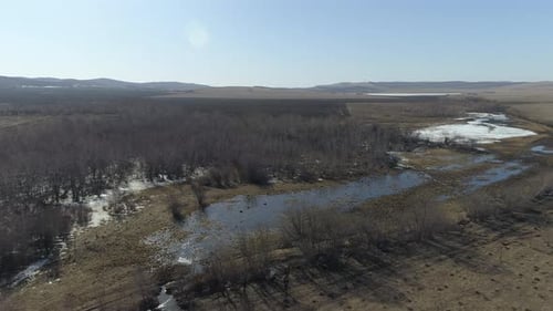 Aerial Spring Landscape