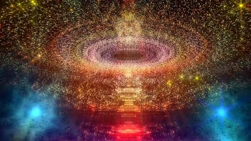 Geometrische Galaxie bunten Raum Moving Loop Hintergrund