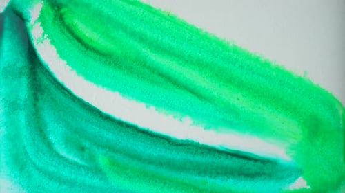 Abstract Green Brushstrokes on Light Background