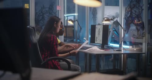 Designers Discussing Video Game Character Creation