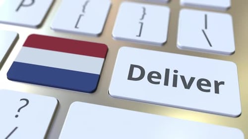 Liefern Sie Text und Flagge der Niederlande auf der Computertastatur