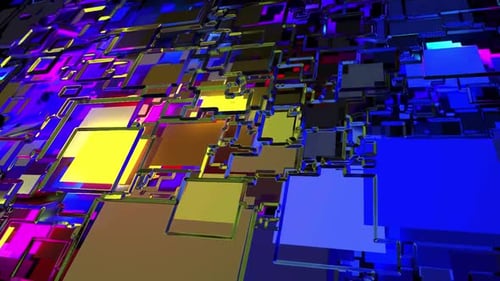 Vibrant Digital Grid Loop Background Animation