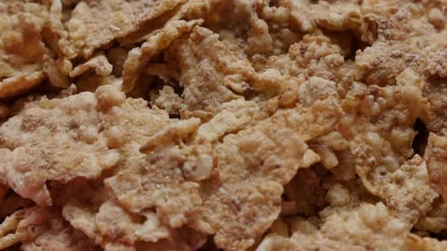 Cereal Flakes Golden Brown Close-Up