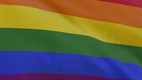Waving Rainbow Pride Flag Animation Background