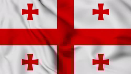 Realistic Waving Flag of Georgia Animation