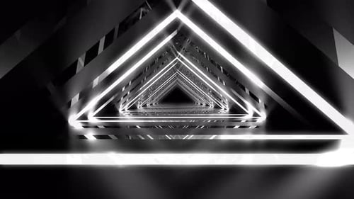 Neon Triangle Tunnel Loop