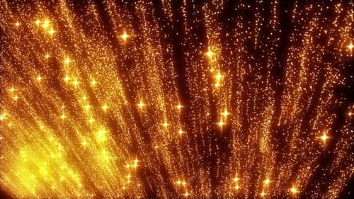 Flowing Golden Shimmering Stars Festive Celebration Background