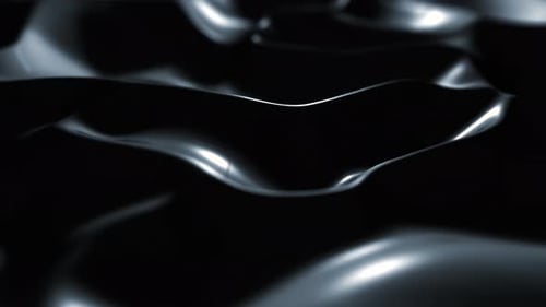 Abstract Liquid Metallic Waves Seamless Loop Background