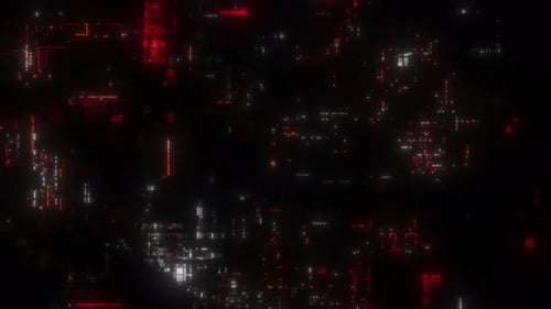 Loop de fundo caótico aleatório abstrato da tecnologia Greeble