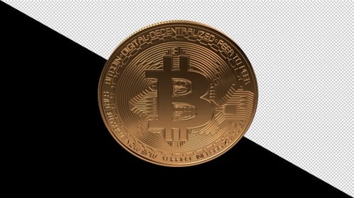 Bitcoin Turns Vertically (Alpha Channel)