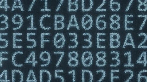 NFT oder nicht fungibler Token-Text, der aus vielen Symbolen besteht