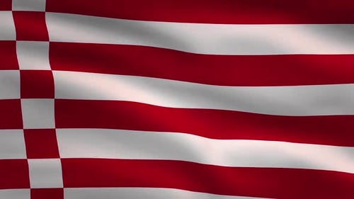 Waving Flag Background with Red and White Stripes and Checkers