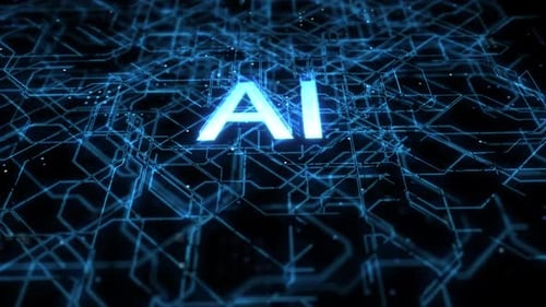 digitaler Hintergrund mit der Aufschrift ai