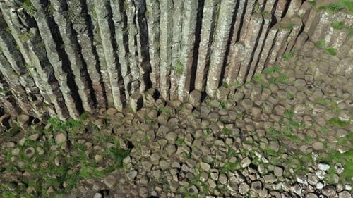 The Giants Causeway lies at the foot of the basalt cliffs along the sea coast on the north shores of