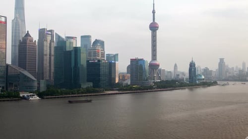 Paisagem urbana do rio Shanghai Pan Up