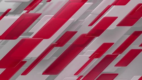 Abstract Lines and Red Glass Broadcast News Background Loop
