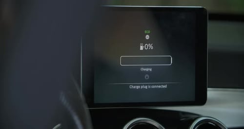 Ladefortschritt in einem Auto