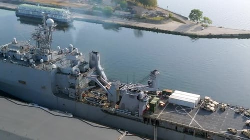 Combat Ships of NATO Countries in the Port of Riga