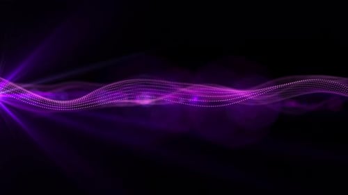 Abstract Flowing Digital Particle Wave Background
