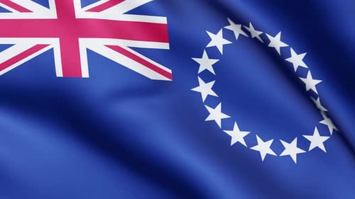 Waving Flag of the Cook Islands Animation
