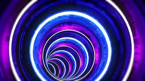 Neon Sci Fi Tunnel.