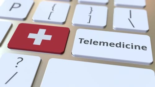 Telemedicine Keyboard Key Press 3D Animation