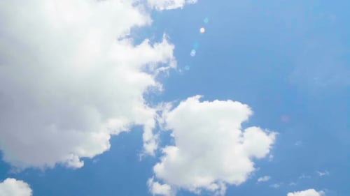 Blue Cloudy Sky Above Ruins of Roman Forum Museum in Italy, Famous Landmark