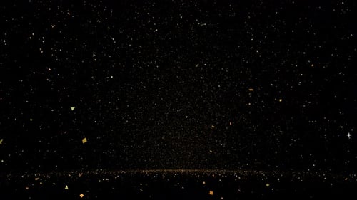 Elegant Gold Confetti Particles Falling Background