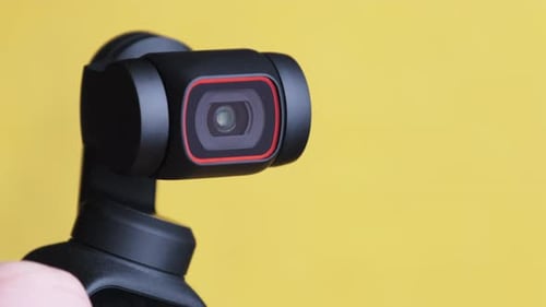 Close up of a Black Camera Stabilizer Device