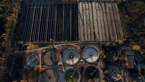 Round Polls in Wastewater Treatment Plant Filtration of Dirty or Sewage Water