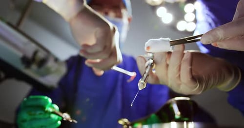 Surgeons performing operation 4k