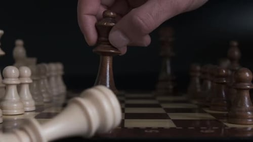 Chess King Being Knocked Down